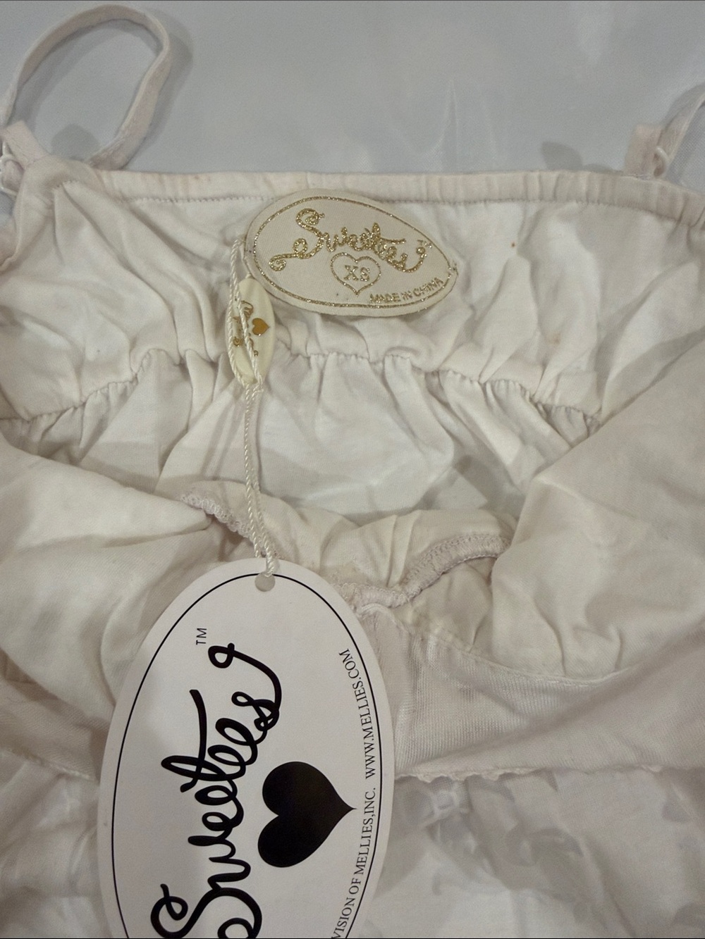 Sweetees Cream Lace-Trim Top - Picture 3 of 8